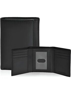 Real Leather Trifold Wallet for Men - RFID Wallets Slim 9 Credit Card Holder